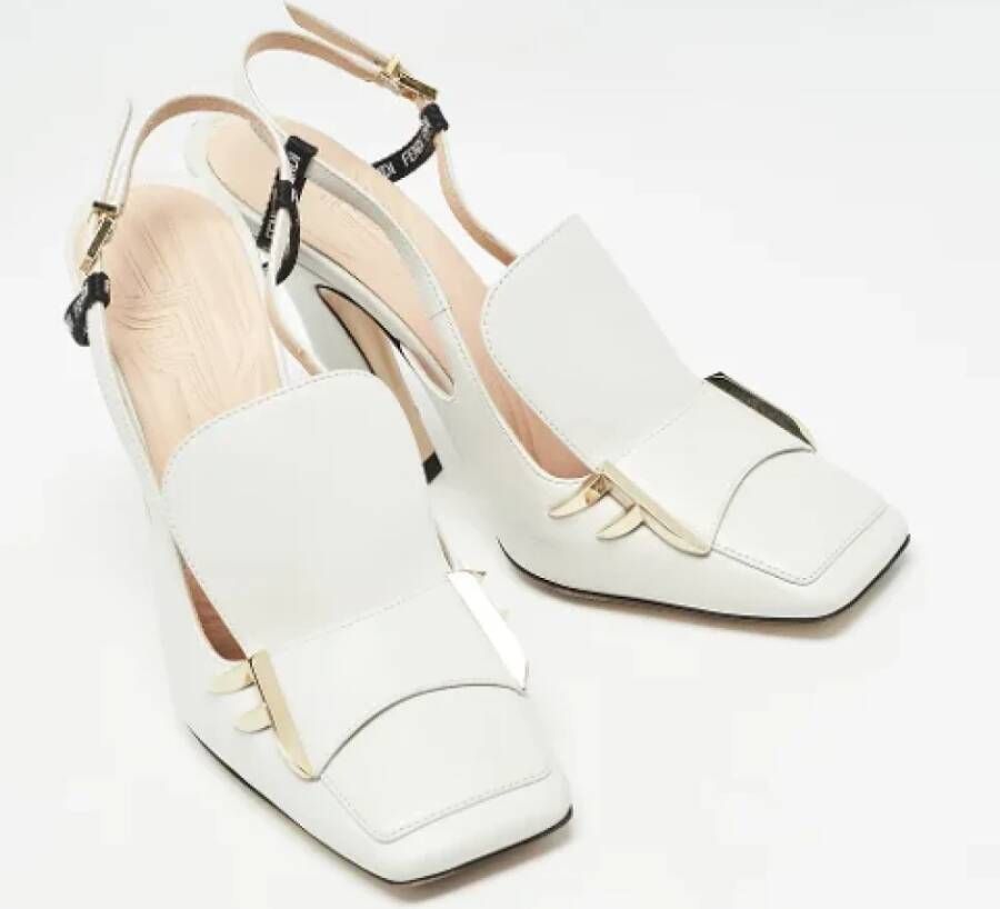 Fendi Vintage Pre-owned Leather heels White Dames