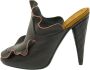 Fendi Vintage Pre-owned Leather mules Black Dames - Thumbnail 2