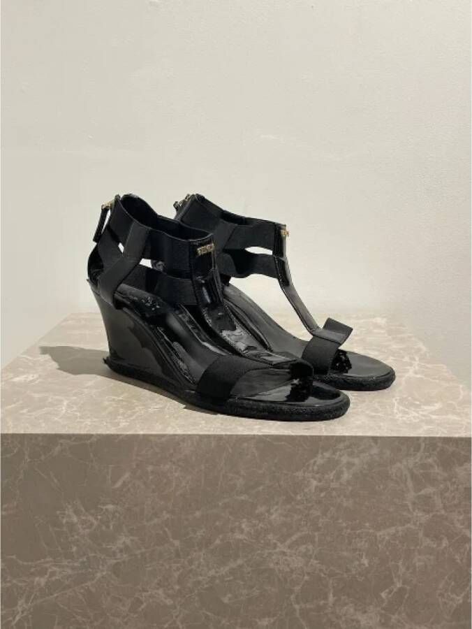 Fendi Vintage Pre-owned Leather sandals Black Dames