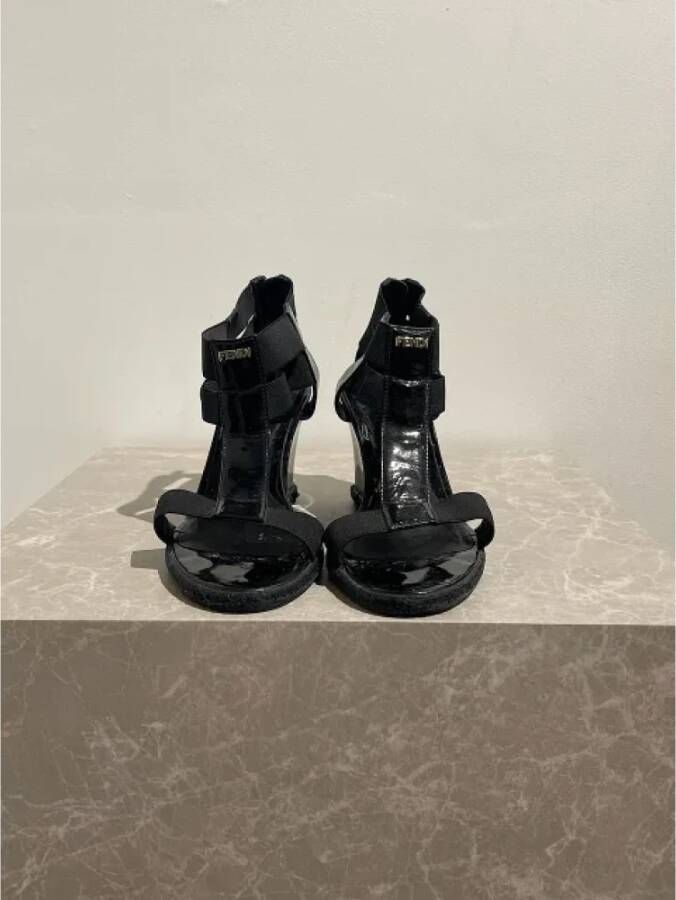 Fendi Vintage Pre-owned Leather sandals Black Dames