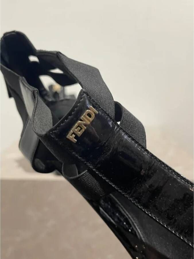 Fendi Vintage Pre-owned Leather sandals Black Dames