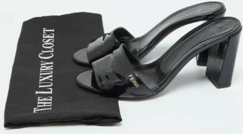 Fendi Vintage Pre-owned Leather sandals Black Dames