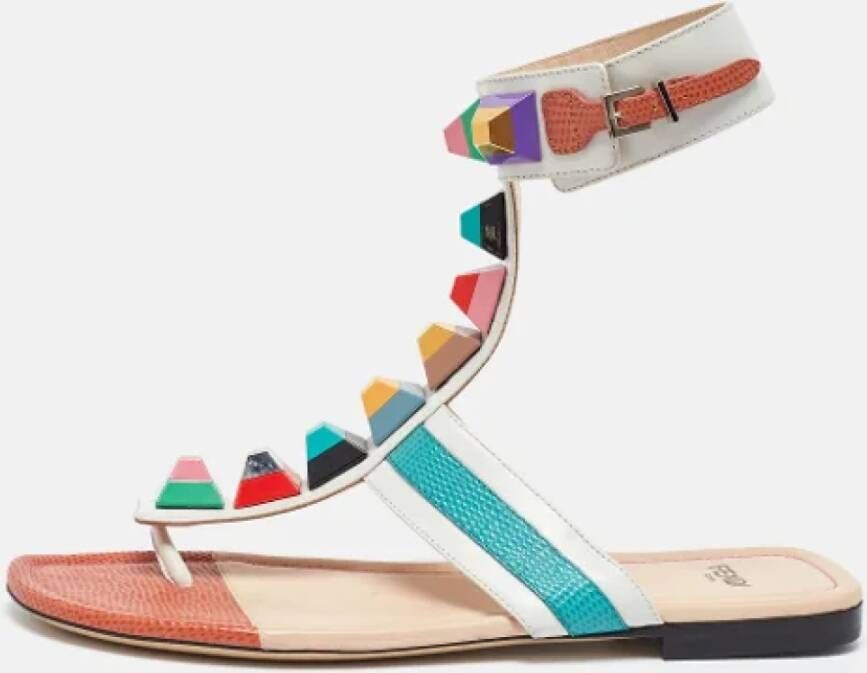 Fendi Vintage Pre-owned Leather sandals Multicolor Dames