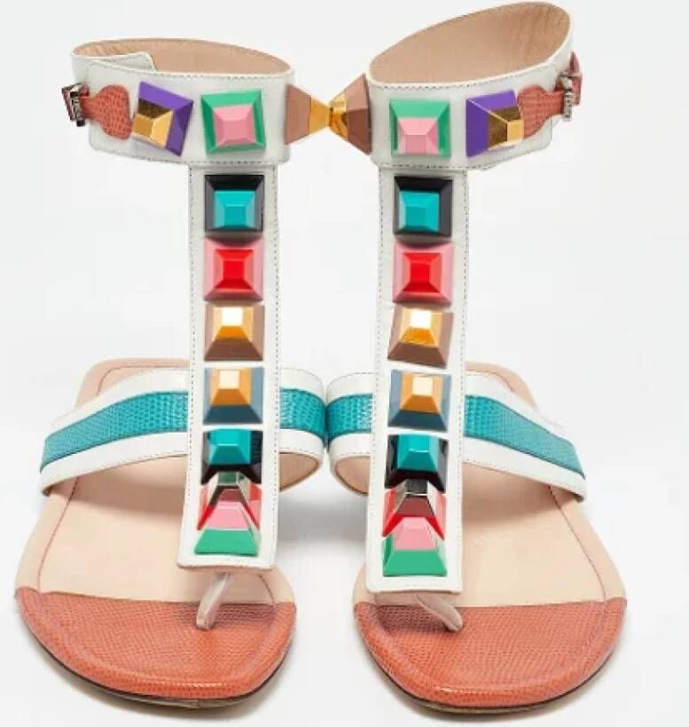 Fendi Vintage Pre-owned Leather sandals Multicolor Dames