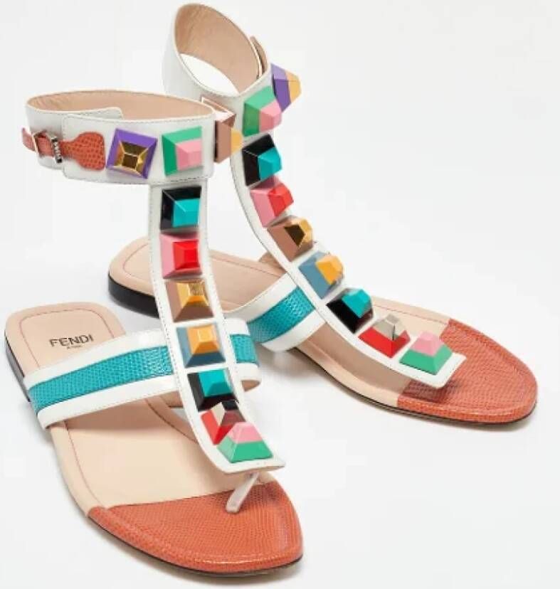 Fendi Vintage Pre-owned Leather sandals Multicolor Dames