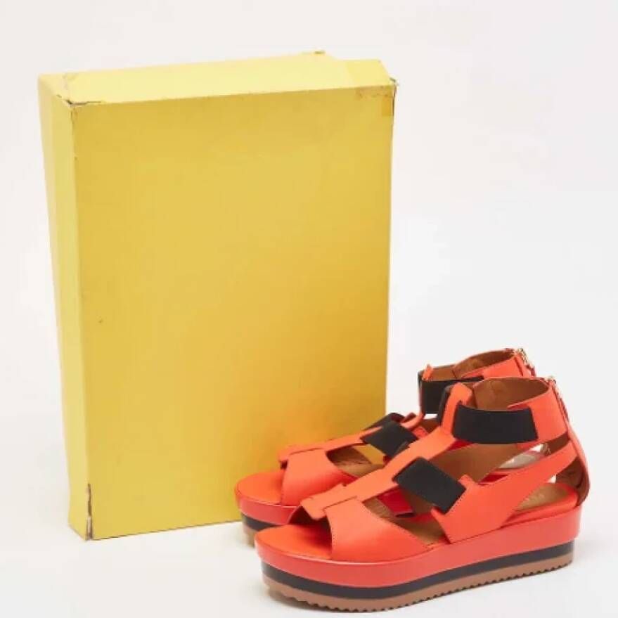 Fendi Vintage Pre-owned Leather sandals Red Dames