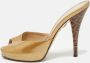 Fendi Vintage Pre-owned Leather sandals Yellow Dames - Thumbnail 2