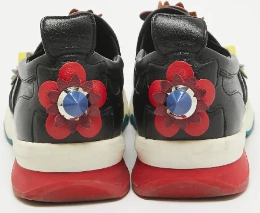 Fendi Vintage Pre-owned Leather sneakers Black Dames