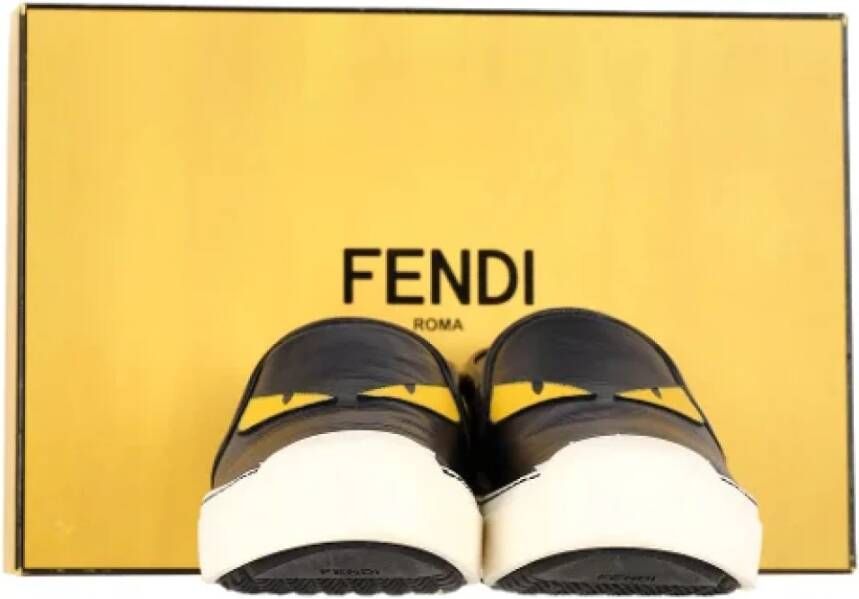 Fendi Vintage Pre-owned Leather sneakers Black Dames