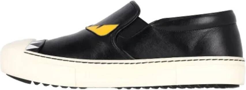 Fendi Vintage Pre-owned Leather sneakers Black Dames