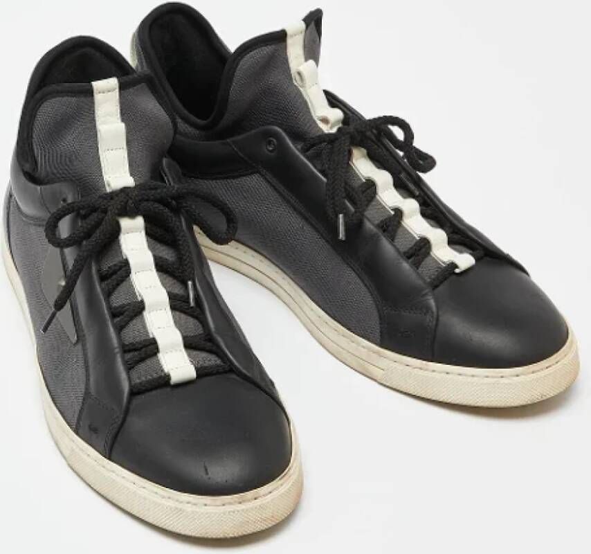 Fendi Vintage Pre-owned Leather sneakers Black Heren