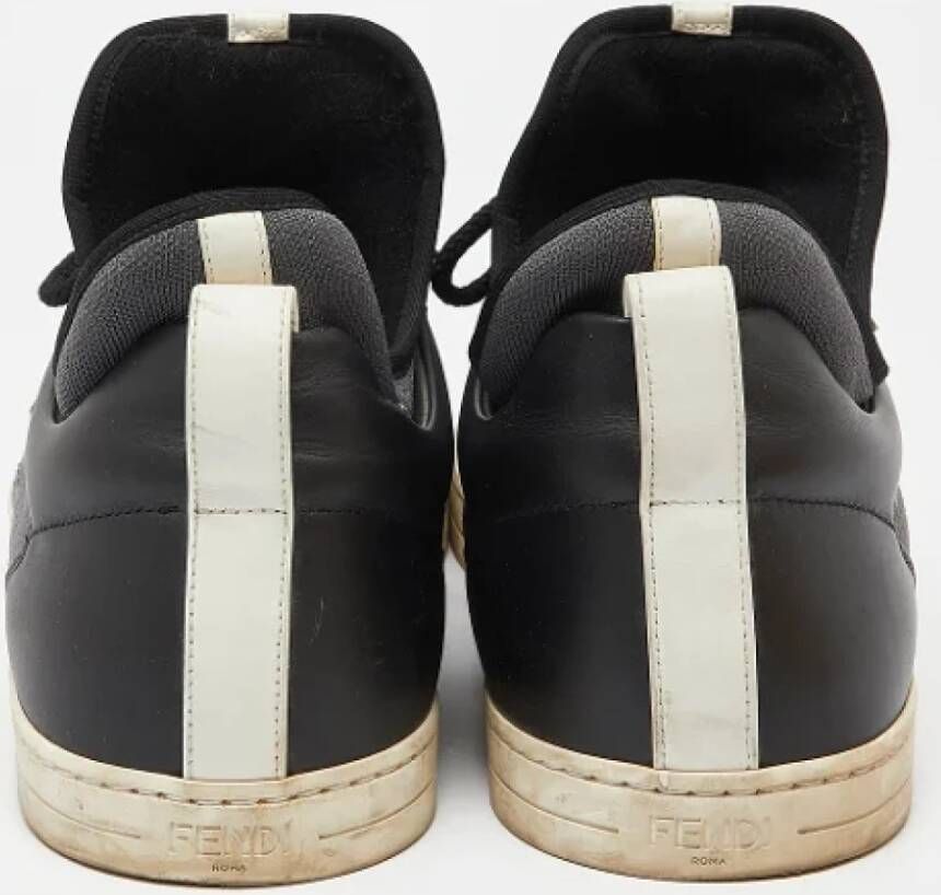 Fendi Vintage Pre-owned Leather sneakers Black Heren