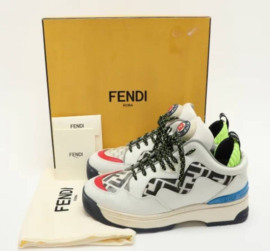 Fendi Vintage Pre-owned Leather sneakers Multicolor Dames