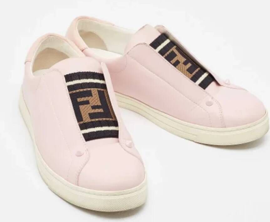 Fendi Vintage Pre-owned Leather sneakers Pink Dames