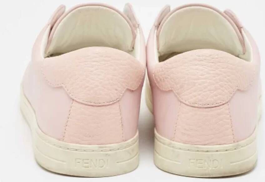 Fendi Vintage Pre-owned Leather sneakers Pink Dames