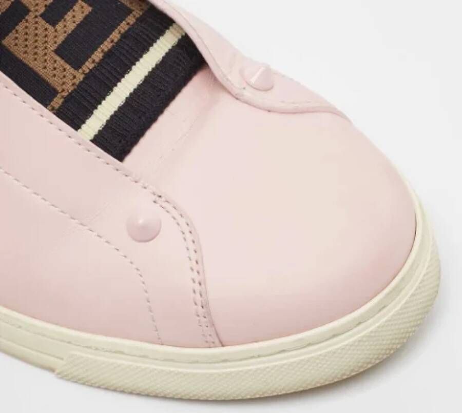 Fendi Vintage Pre-owned Leather sneakers Pink Dames