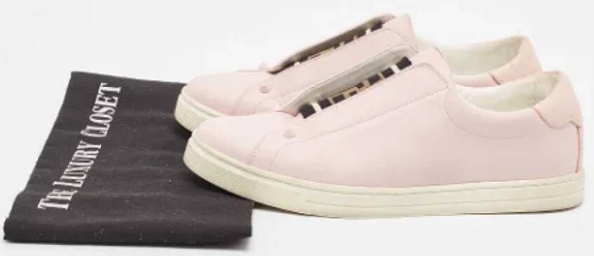 Fendi Vintage Pre-owned Leather sneakers Pink Dames