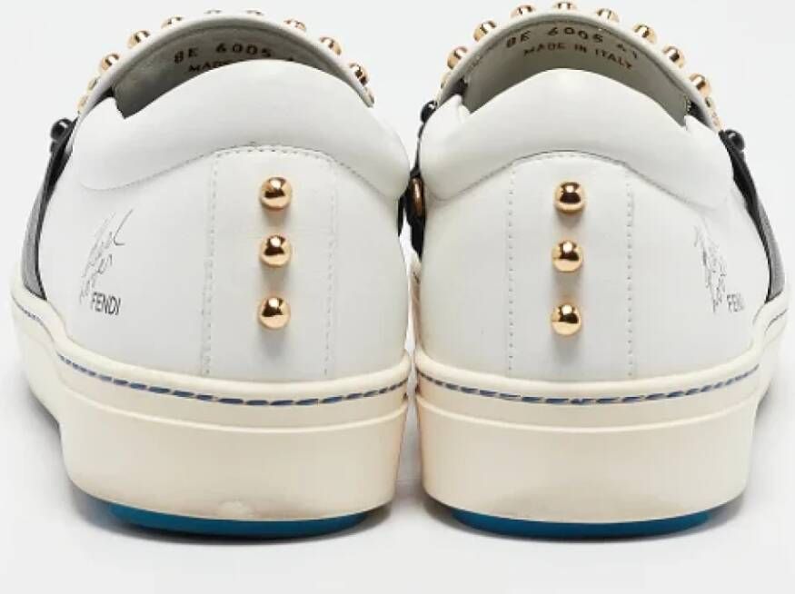 Fendi Vintage Pre-owned Leather sneakers White Dames