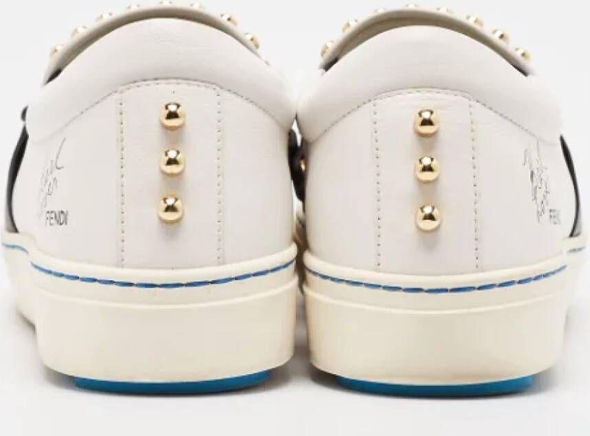 Fendi Vintage Pre-owned Leather sneakers White Dames