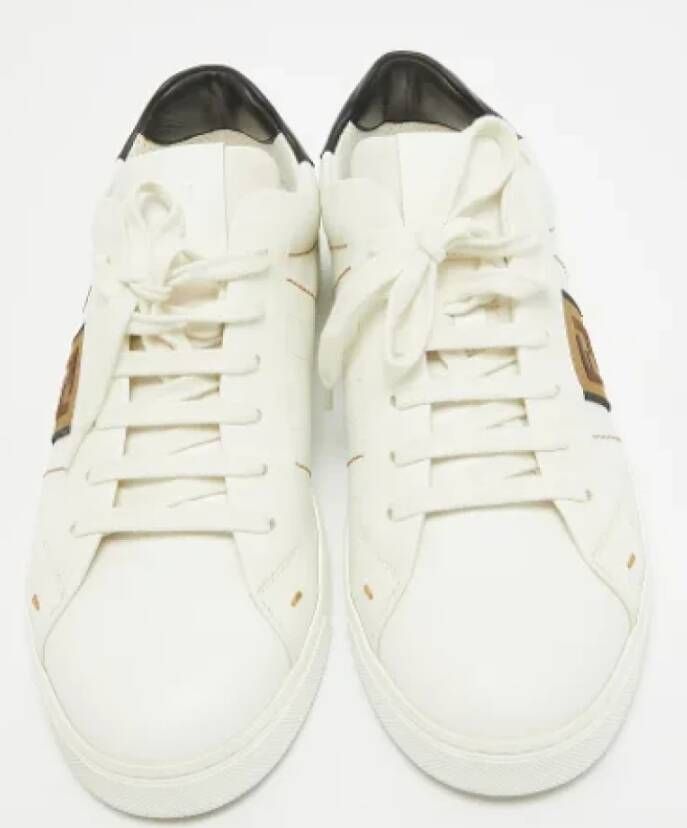 Fendi Vintage Pre-owned Leather sneakers White Heren