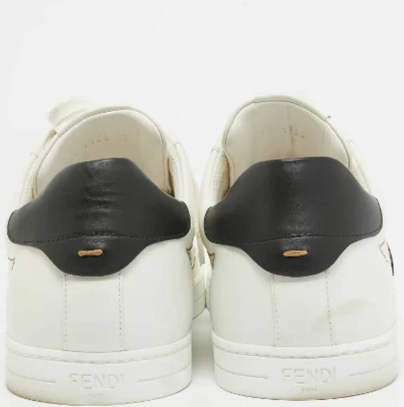 Fendi Vintage Pre-owned Leather sneakers White Heren