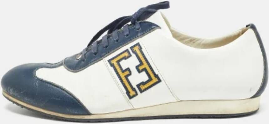 Fendi Vintage Pre-owned Leather sneakers White Heren