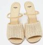 Fendi Vintage Pre-owned Raffia mules Beige Dames - Thumbnail 3