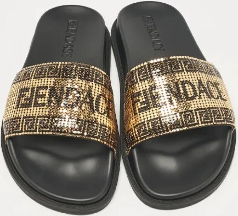 Fendi Vintage Pre-owned Rubber sandals Black Dames