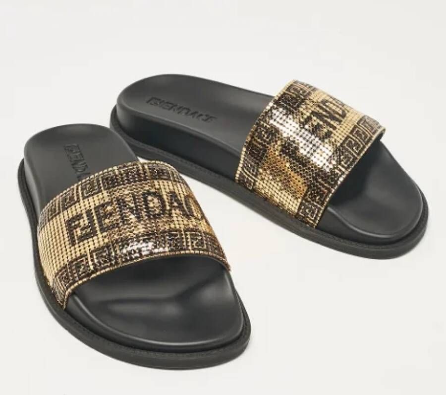 Fendi Vintage Pre-owned Rubber sandals Black Dames