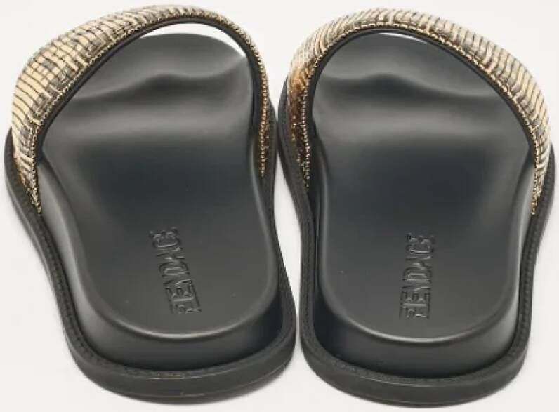 Fendi Vintage Pre-owned Rubber sandals Black Dames