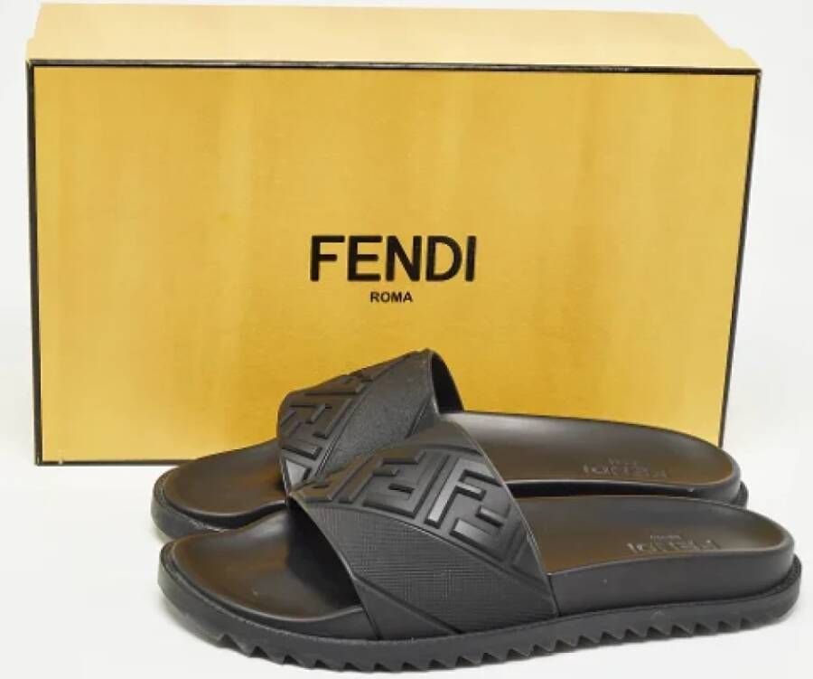 Fendi Vintage Pre-owned Rubber sandals Black Heren