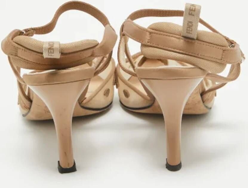 Fendi Vintage Pre-owned Satin heels Beige Dames