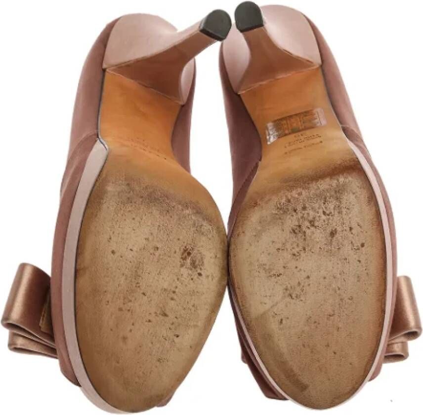 Fendi Vintage Pre-owned Satin heels Brown Dames