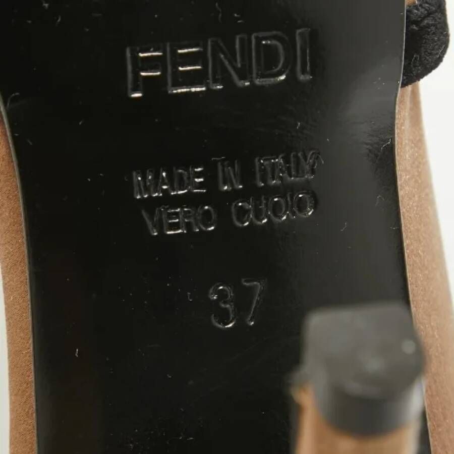 Fendi Vintage Pre-owned Satin heels Brown Dames