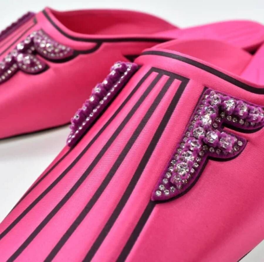 Fendi Vintage Pre-owned Satin mules Pink Dames