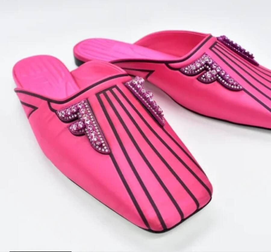 Fendi Vintage Pre-owned Satin mules Pink Dames