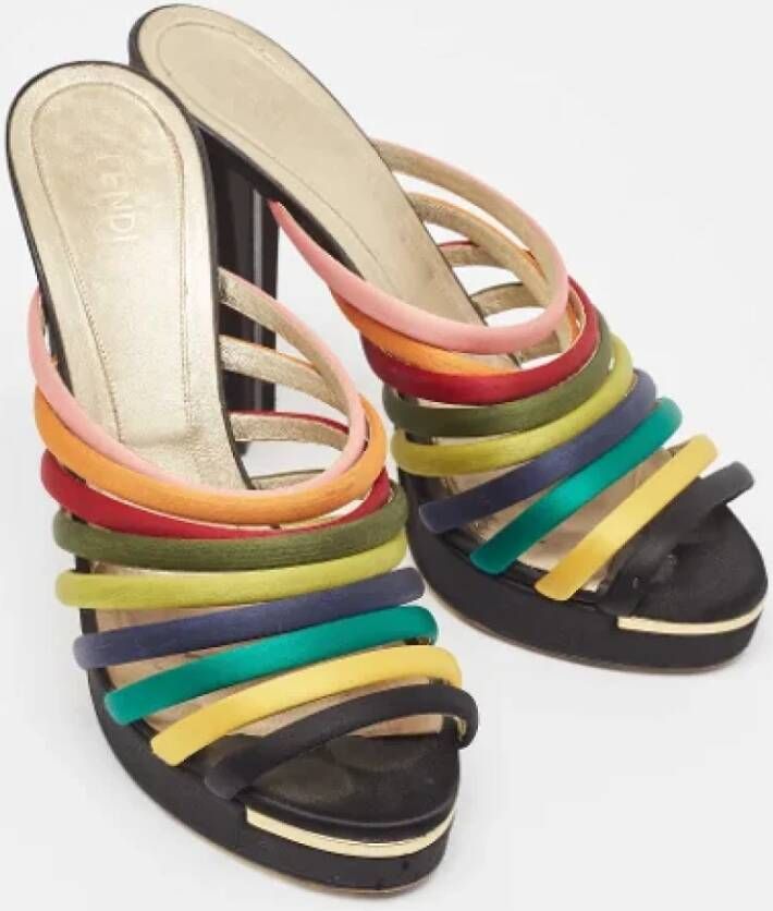 Fendi Vintage Pre-owned Satin sandals Multicolor Dames