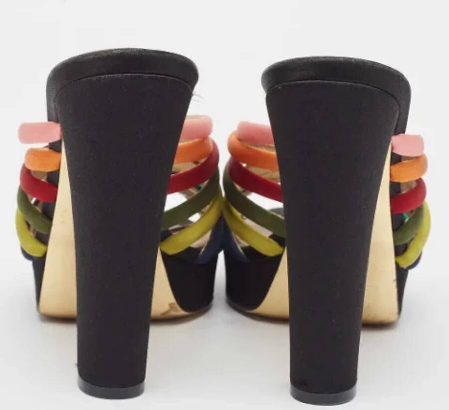 Fendi Vintage Pre-owned Satin sandals Multicolor Dames