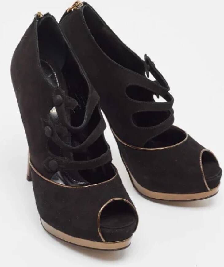 Fendi Vintage Pre-owned Suede heels Black Dames