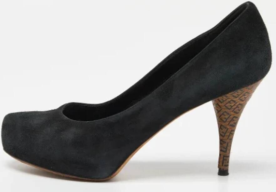 Fendi Vintage Pre-owned Suede heels Black Dames