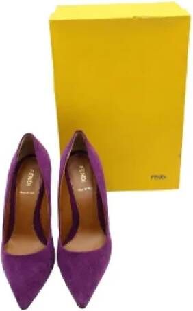 Fendi Vintage Pre-owned Suede heels Purple Dames