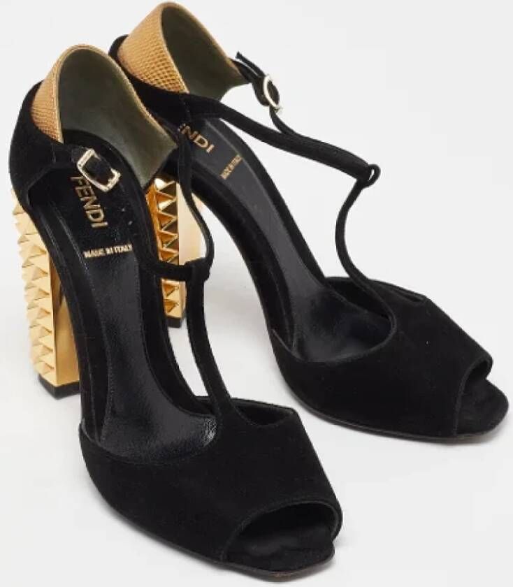 Fendi Vintage Pre-owned Suede sandals Black Dames