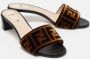 Fendi Vintage Pre-owned Velvet sandals Brown Dames - Thumbnail 4