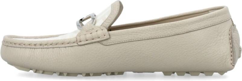 Fendi Witte Gesloten O'clock Loafers Schoenen White Heren