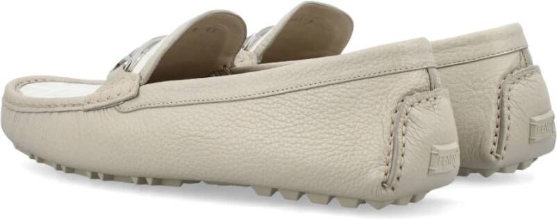 Fendi Witte Gesloten O'clock Loafers Schoenen White Heren