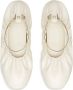 Fendi Witte leren ballerina flats met enkelband Beige Dames - Thumbnail 4