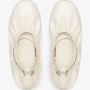 Fendi Witte leren ballerina flats met enkelband Beige Dames - Thumbnail 9