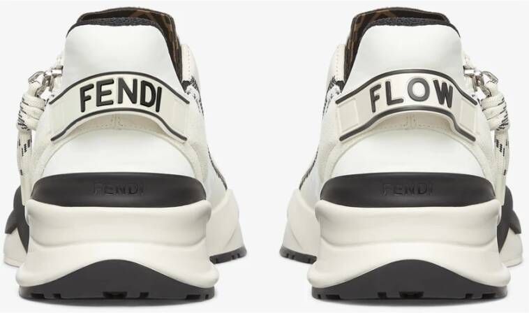 Fendi Witte Slip On Sneakers Elastische Veters White Heren