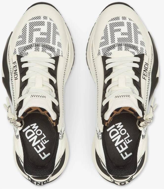 Fendi Witte Slip On Sneakers Elastische Veters White Heren