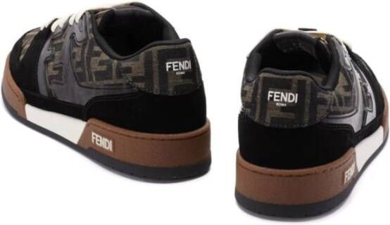 Fendi Zwart Cross Logo Match Stijl Multicolor Heren